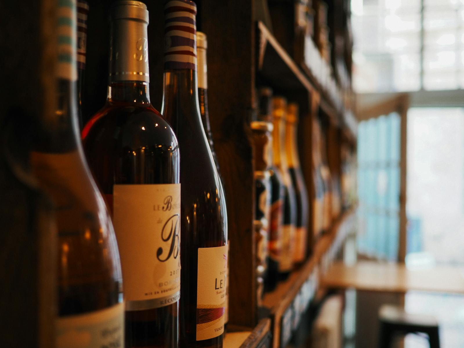 Ausgesuchte Weine an der Bar