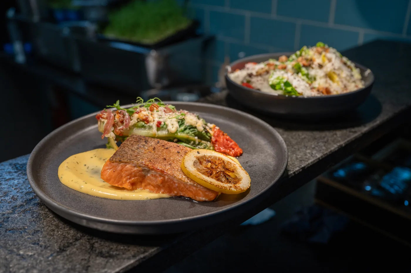 Gegrilltes Filet von der Lachsforelle